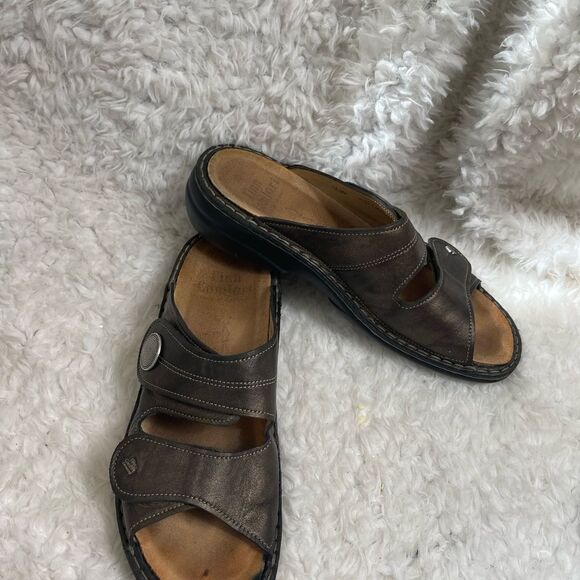 Finn Comfort bronze Leather Soft Footbed adjustable Velcro straps EUR SZ39 - Picture 3 of 9